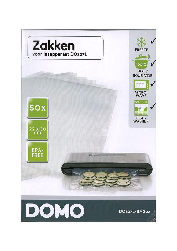 Sáčky do vakuové svářečky DOMO DO327L - malé, 22 x 30 cm, 50ks, BPA free