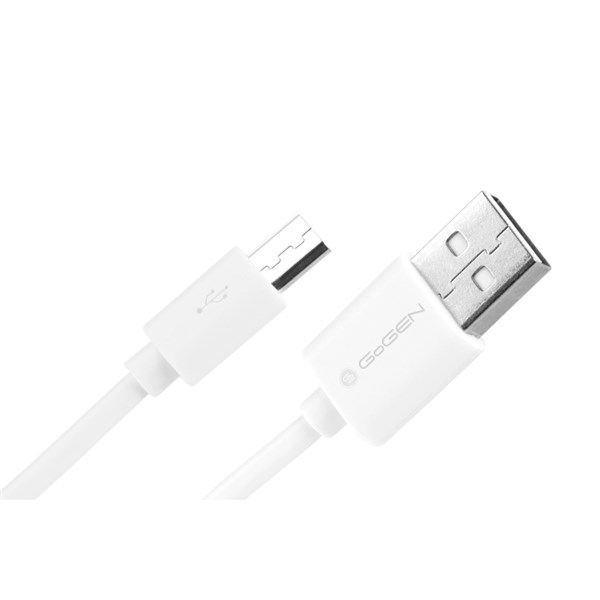Kabel GoGEN USB A/microUSB B, propojovací, 0,9m bílý