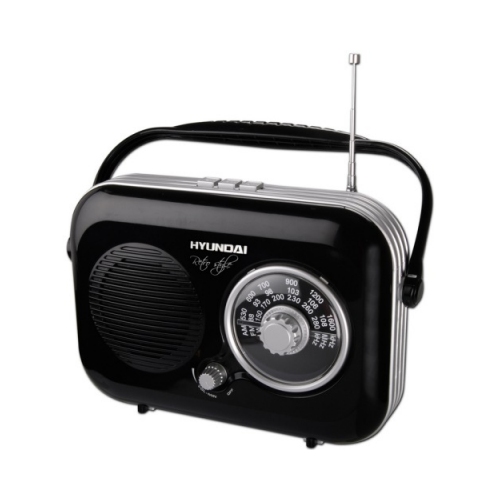 HYUNDAI - ČERNÁ Radiopřijímač Hyundai PR 100 Retro, černá