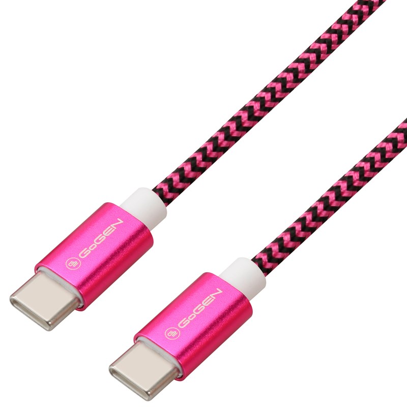 GOGEN Kabel GoGEN USB-C / USB-C, 1m, opletený - fialový