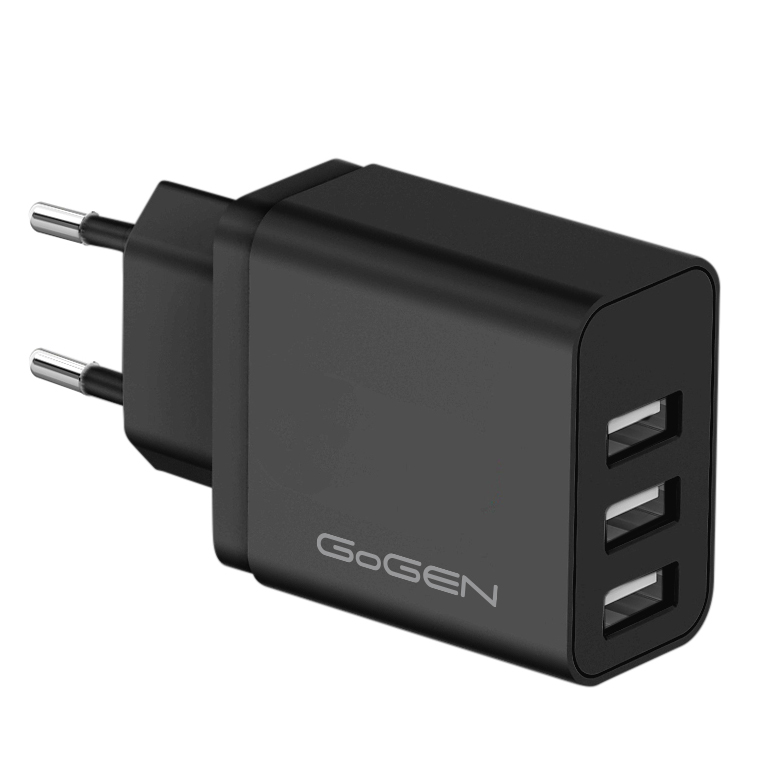 GOGEN Nabíječka do sítě GoGEN ACH 301, 3x USB-A (15,5W) černá