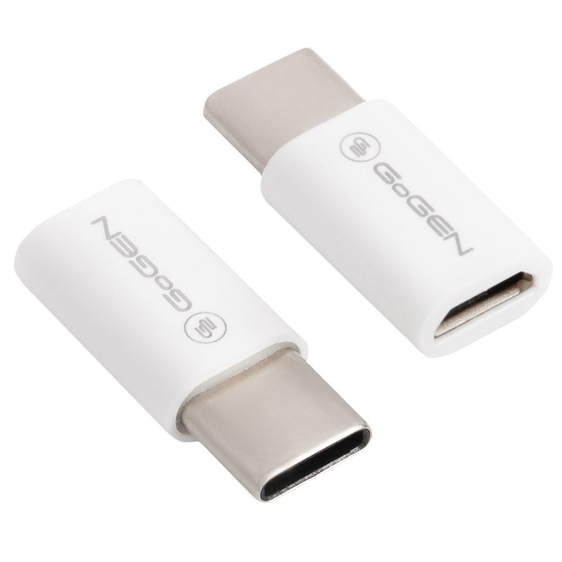 GOGEN Redukce GoGEN USB-C (M) / micro USB (F), bílá