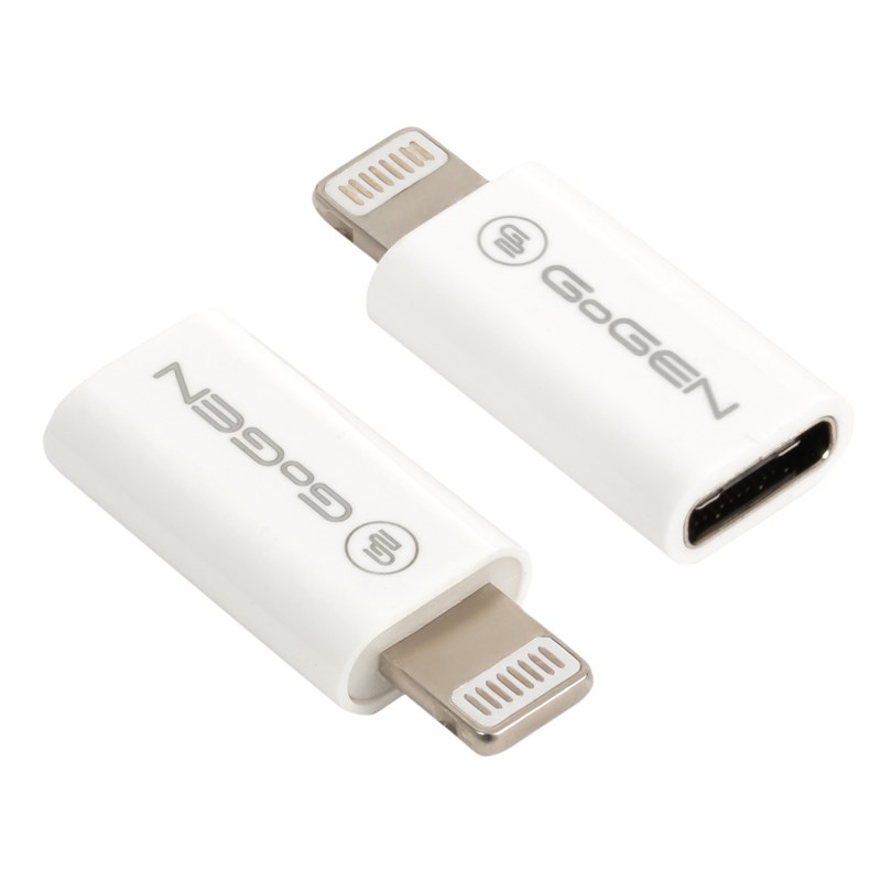 GOGEN Redukce GoGEN Lightning (M) / USB-C (F), bílá