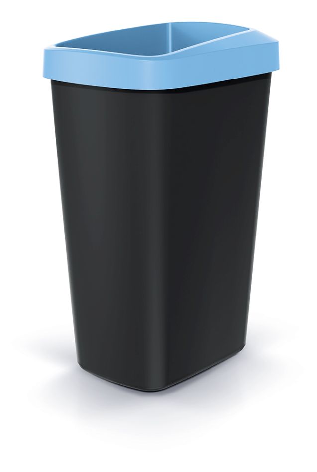 PROSPERPLAST Odpadkový koš COMPACTA Q DROP světle modrý, objem 45l
