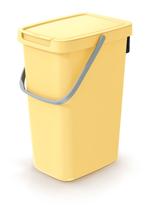 PROSPERPLAST Odpadkový koš SYSTEMA Q COLLECT světle žlutý, objem 12 l
