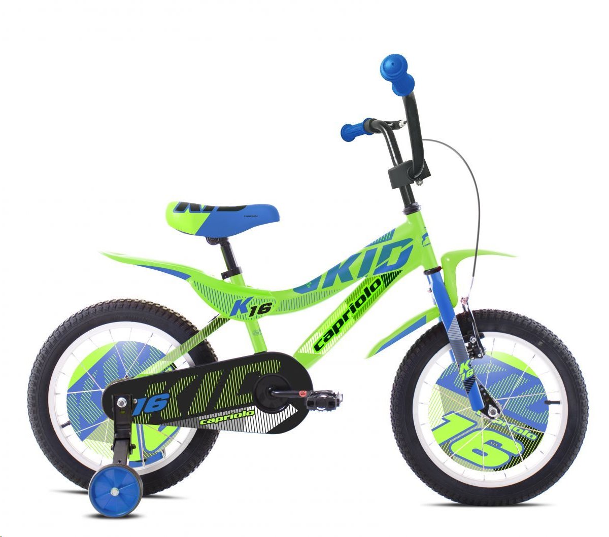 CAPRIOLO Dětské jízdní kolo Capriolo BMX 16" HT KID modro-zelené