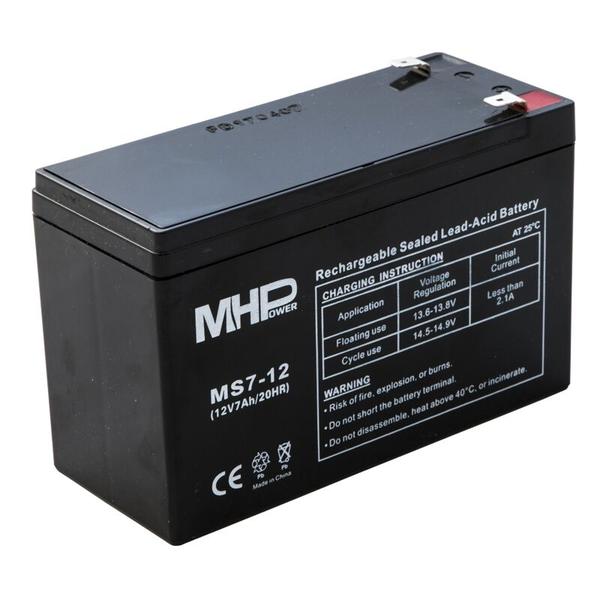 MHPOWER Baterie MHPower MS7-12 VRLA AGM 12V/7Ah, náhrada za RBC2