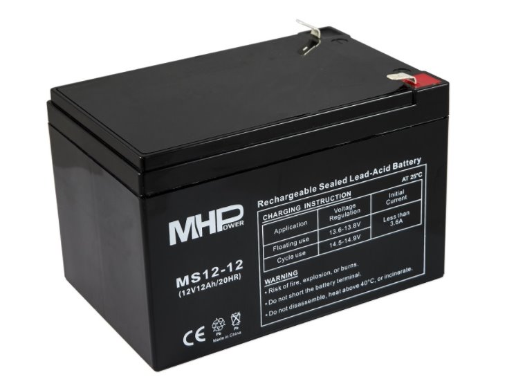 MHPOWER Baterie MHPower MS12-12 VRLA AGM 12V/12Ah náhrada za RBC4