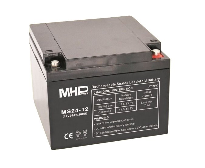MHPOWER Baterie MHPower MS24-12 VRLA AGM 12V/24Ah