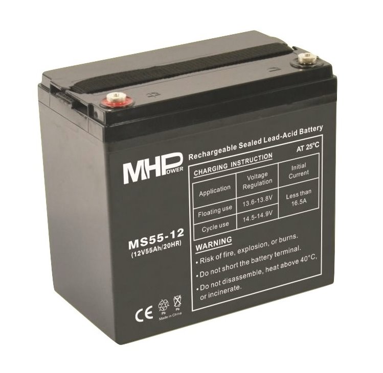 MHPOWER Baterie MHPower MS55-12 VRLA AGM 12V/55Ah