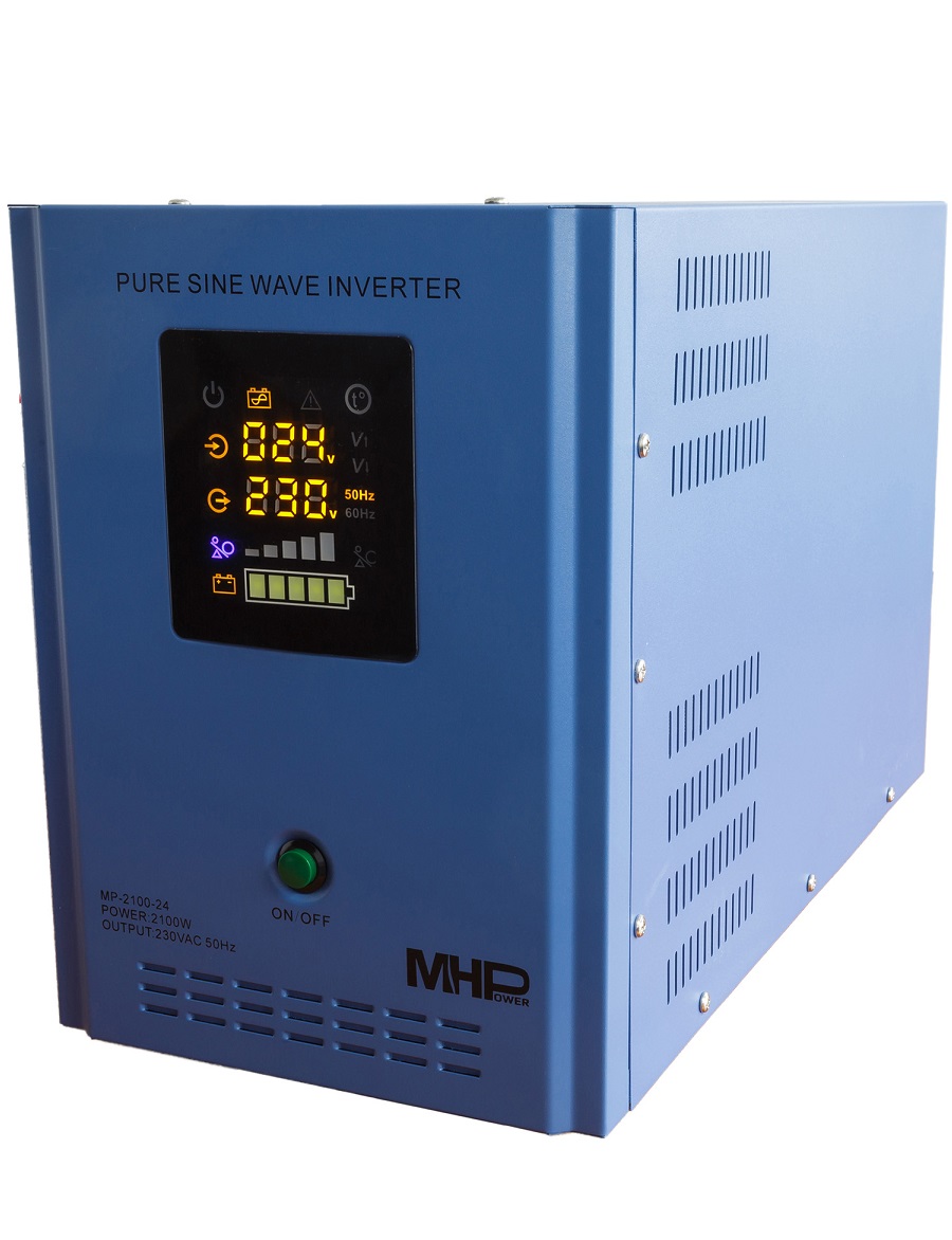 MHPOWER Napěťový měnič MHPower MP-2100-24 24V/230V, 2100W, čistý sinus, 24V