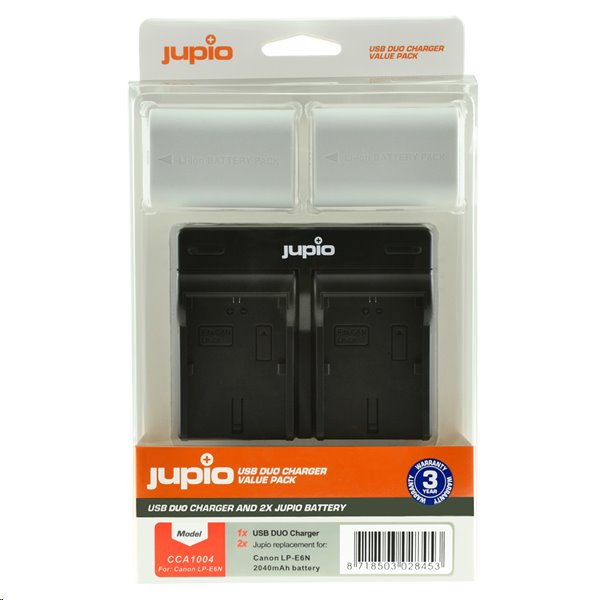 JUPIO Set Jupio 2xLP-E6N 2040 mAh + Dual Charger pro Canon