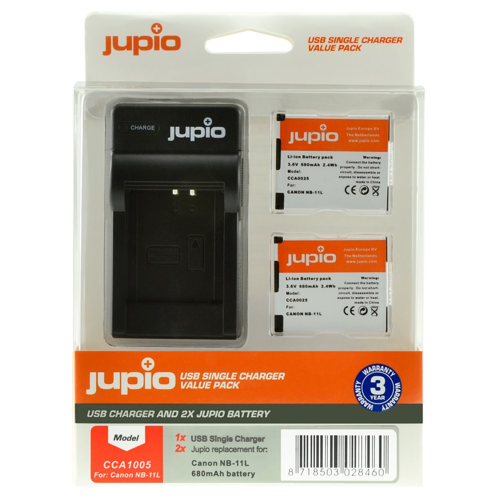 JUPIO Set Jupio 2x NB-11L 680 mAh + USB Nabíječka