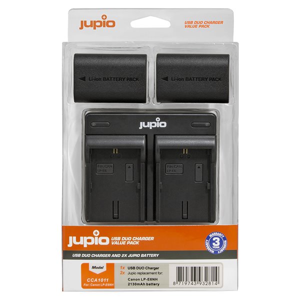 JUPIO Set Jupio 2x LP-E6NH 2130 mAh + Dual Charger pro Canon