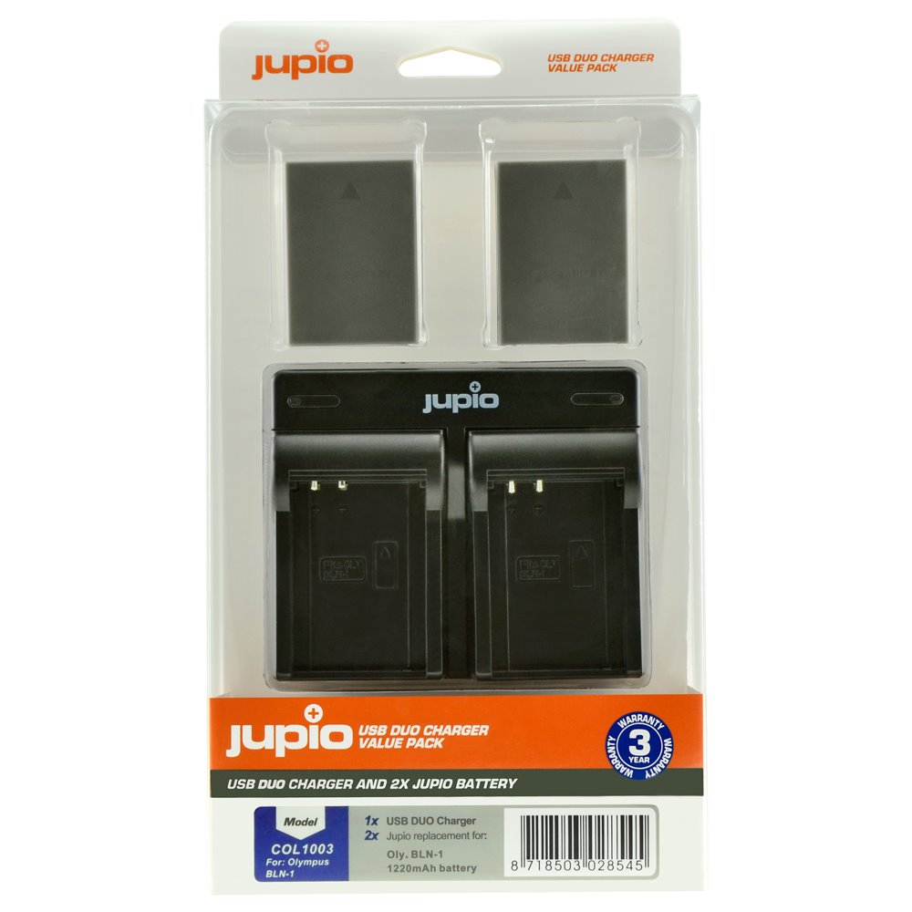 JUPIO Set Jupio 2x BLN-1 (BLN1) 1220 mAh + USB duální nabíječka