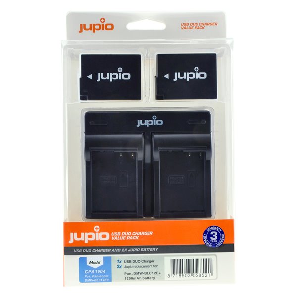 JUPIO Set Jupio 2x DMW-BLC12E 1200 mAh a duální nabíječky pro Panasonic