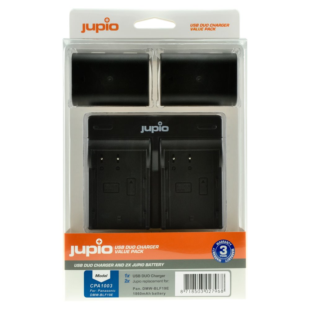 JUPIO Set Jupio 2x DMW-BLF19E 1860mAh + USB duální nabíječka