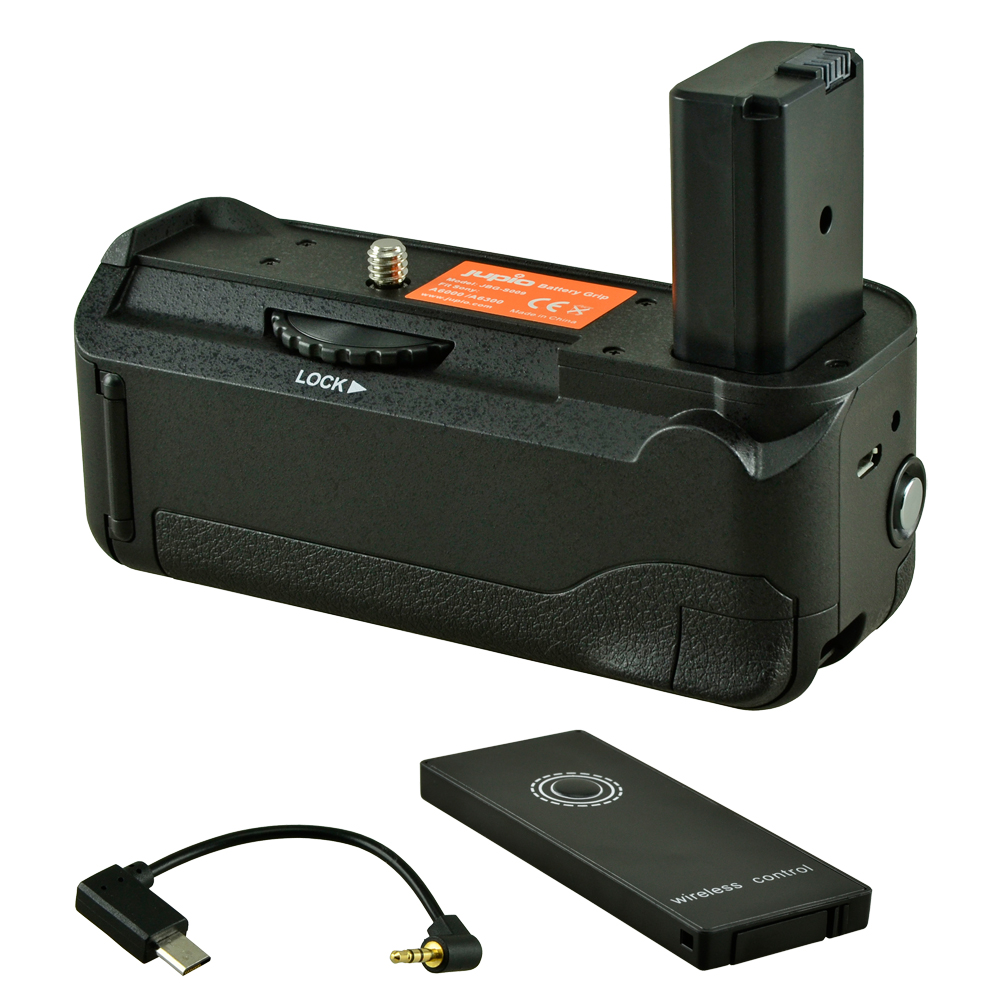 JUPIO Battery Grip Jupio pro Sony A6000 / A6300 / A6400 + kabel (2x NP-FW50)