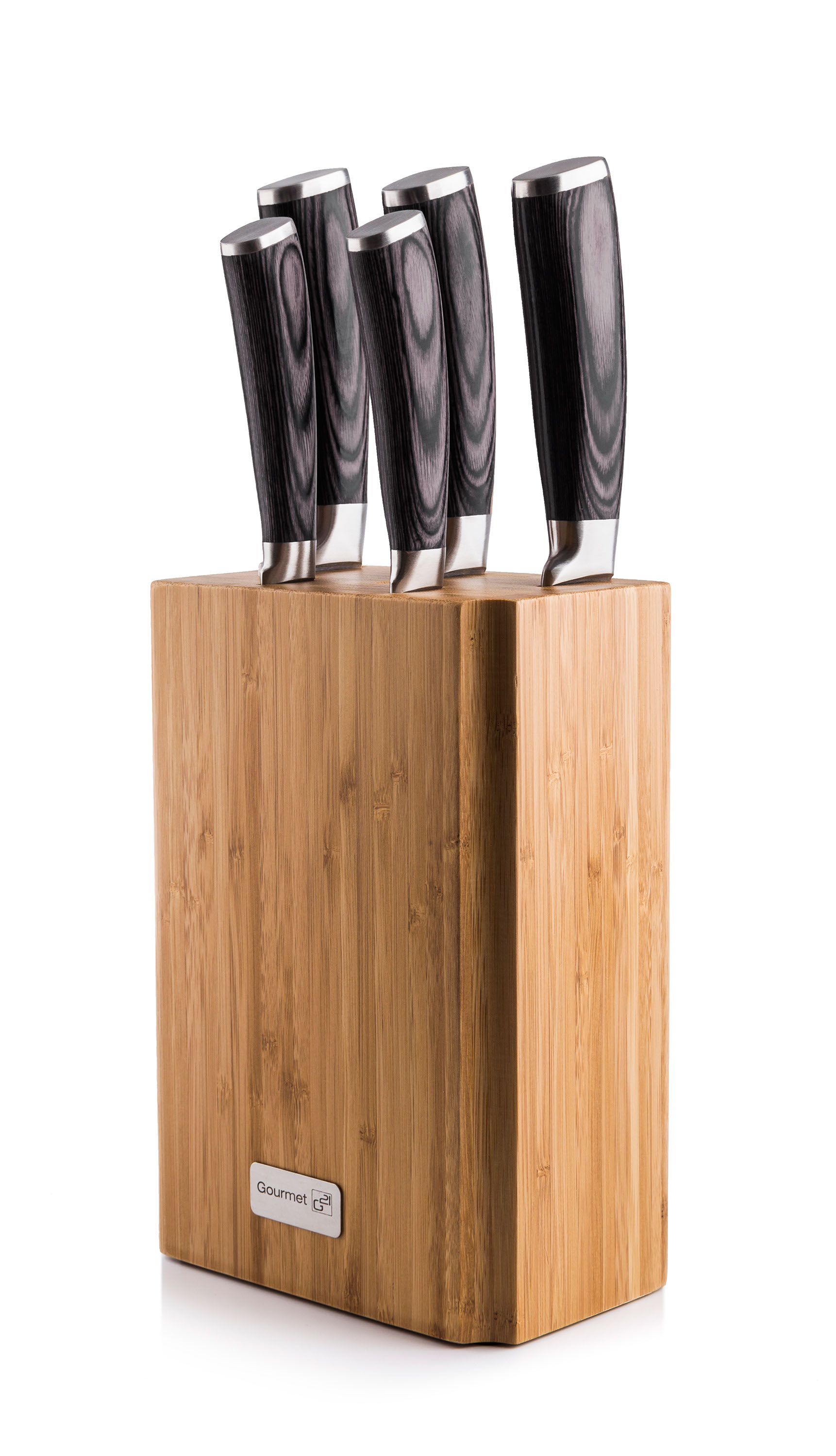 G21 Sada nožů G21 Gourmet Stone 5 ks + bambusový blok