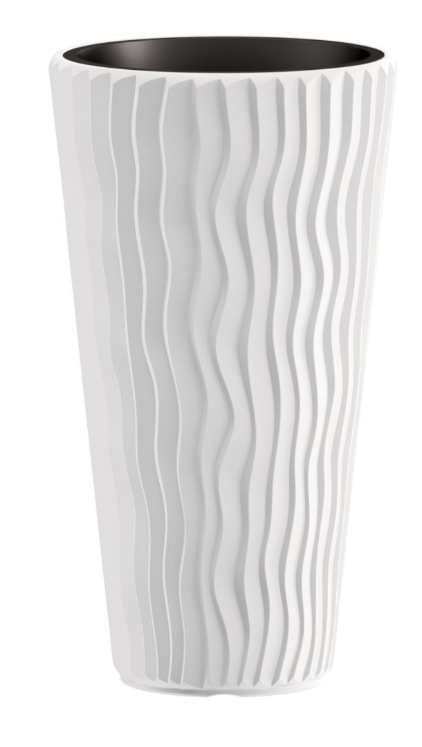 PROSPERPLAST Květináč Prosperplast SANDY SLIM bílý 29,7 cm