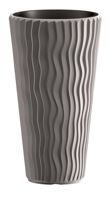 PROSPERPLAST Květináč Prosperplast SANDY SLIM šedý kámen 29,7 cm