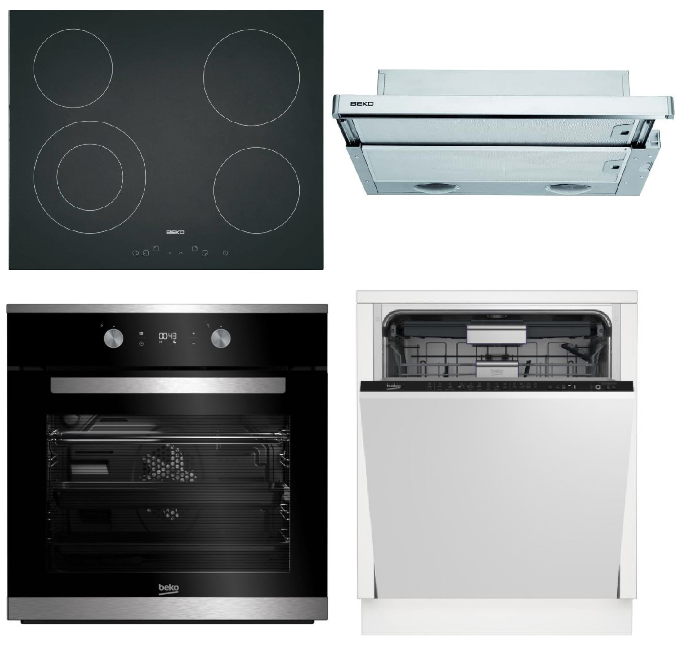 BEKO Set BEKO BIM25302X + HIC64401 + CTB6407X + DIN28421