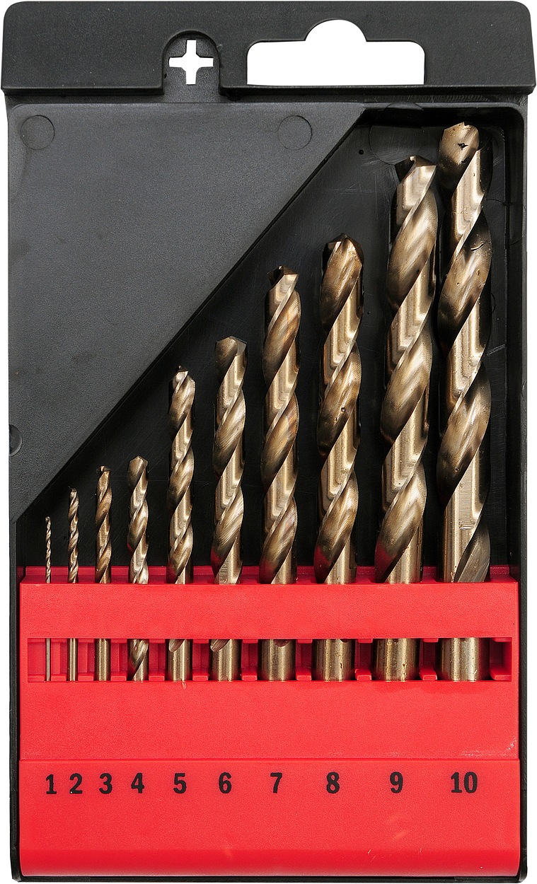 YATO Yato Sada vrtáků na kov 10ks HSS-COBALT 1-10mm