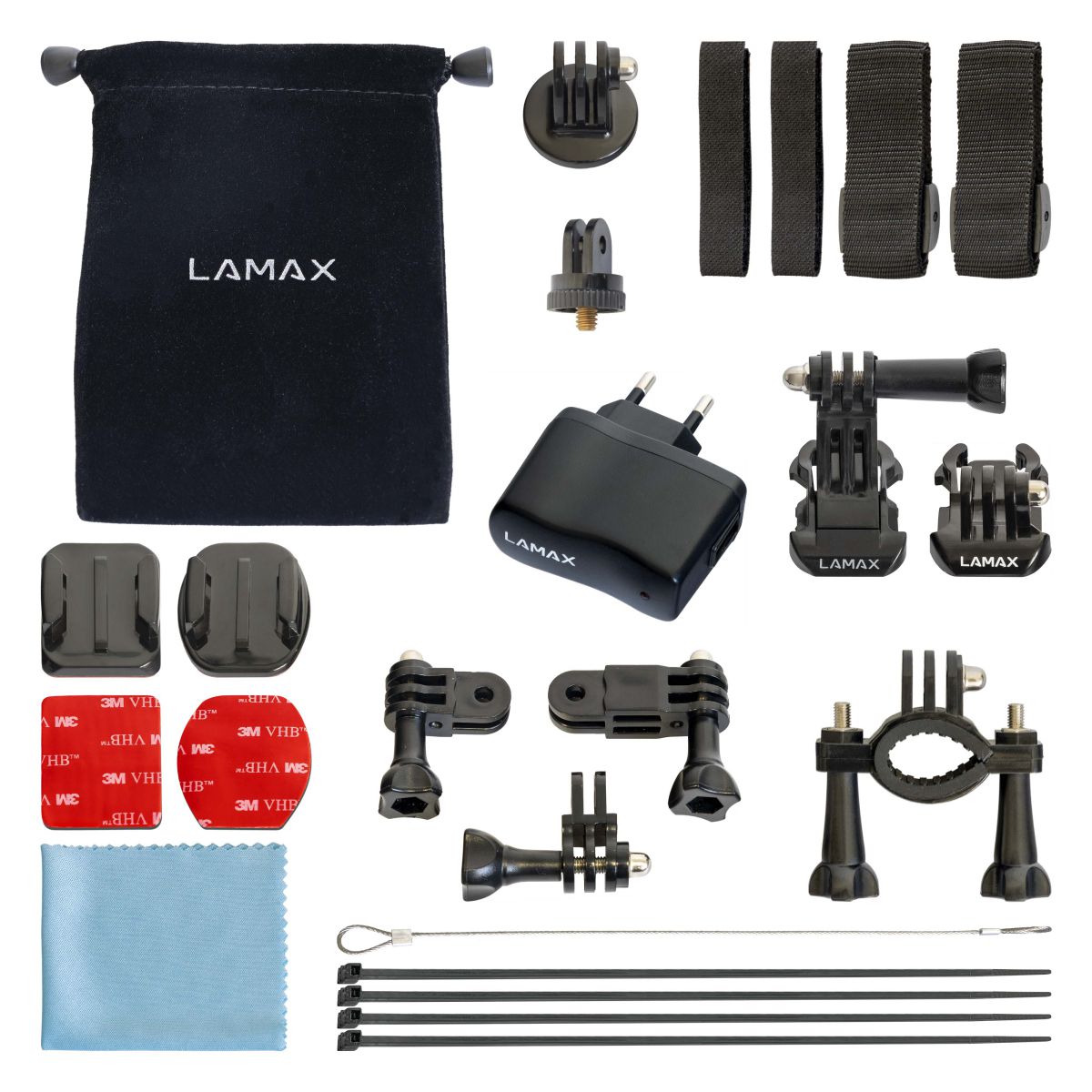 LAMAX Sada příslušenství pro akční kamery L - Sada 15 kusů příslušenství pro akční kamery